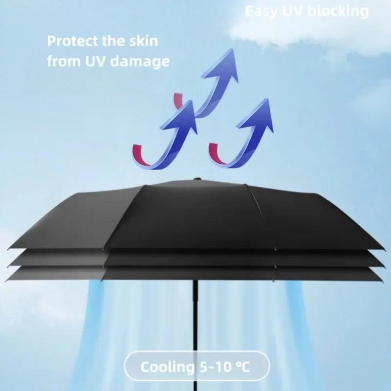 Manual Umbrella Fully Manual Umbrella Female Strong Compact Windproof Uv Resistant Beach Girl Parasol Folding Parasol Men's Women