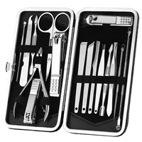 16PCS Nail Clippers Sets Nail Care Kit/Scissors/Trimmer/ Manicure/Pedicure Cutters /Eyelash Trimmer/Nail Tools/Toenail Knife 2