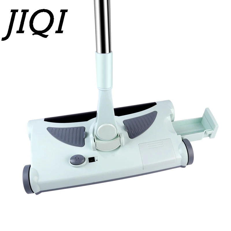 JIQI Wireless Rechargeable Electric Cordless Stick Cleaner Hand-push Mopping Sweeper Aspirator Drag Broom Dust Collector EU US 2