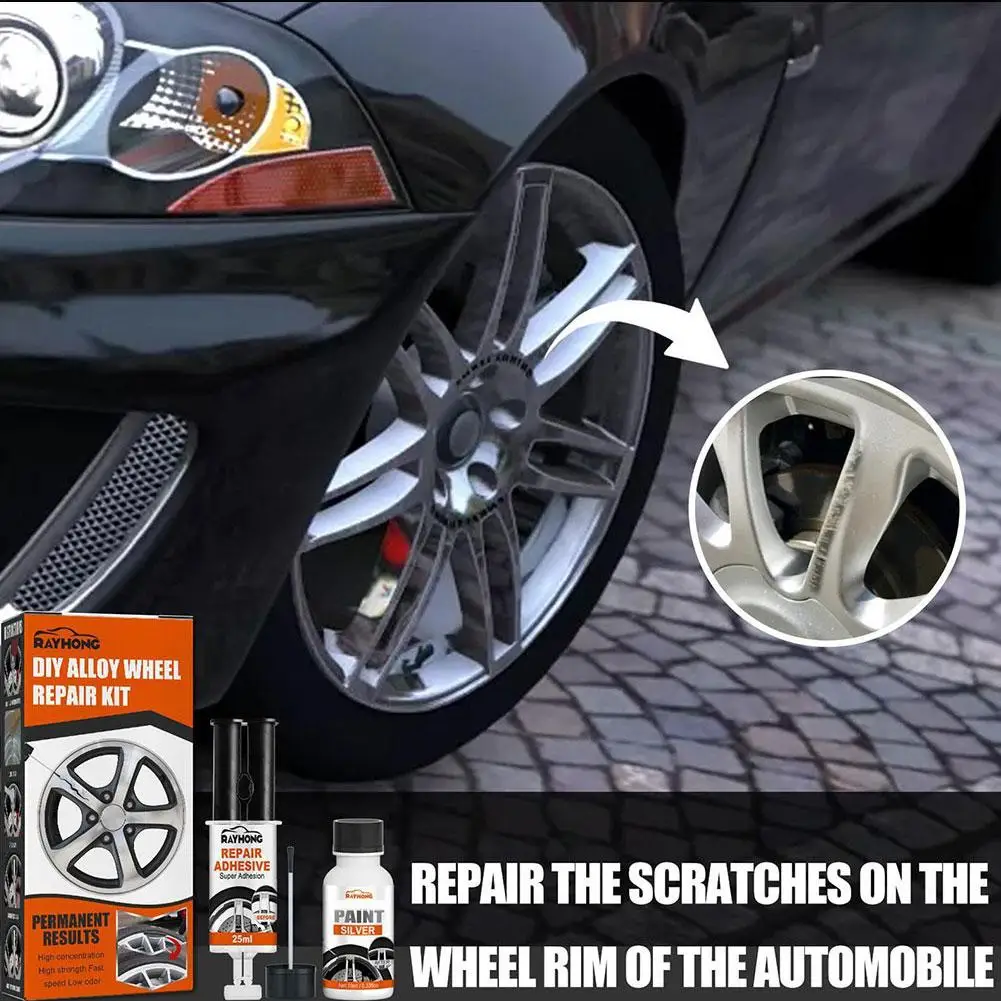 1 Pcs Universal Alloy Wheel Rim Scratch Repair Kit For Car Scratch Fix Quick Auto Scratch Paint Surface Repair Paint Scratc S7Y7