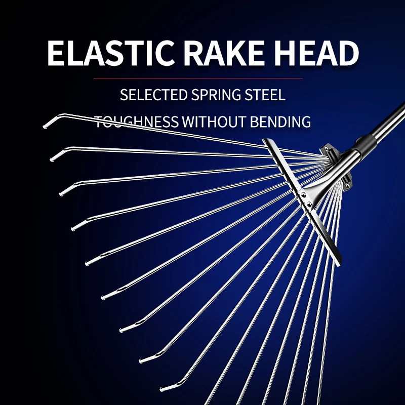 Retractable Stainless Steel Garden Rake 4