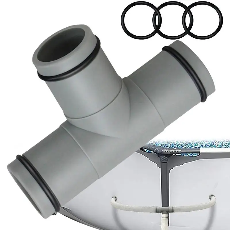 Pool Hose Connector Two-Way Hose Coupling 32mm Replacement Rubber O-Ring Swimming Pool