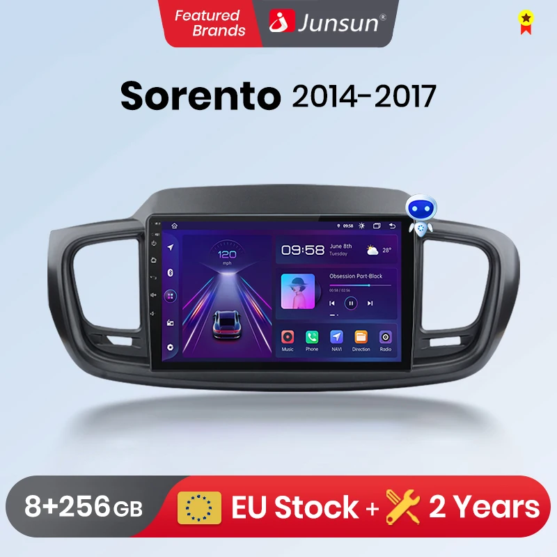 Junsun V1pro Ai Voice 2 Din Android Auto Radio For Kia Sorento 3 2014 2017 Carplay 4g Car