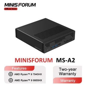 MINISFORUM MS-A2 MINI PC AMD Ryzen 9 9955HX PC Windows 11 Pro Supporto 96 GB DDR5 64 GB 1 TB SSD U.2 NVME Supporto 10G SFP + PC Gaming