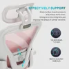 Ergonomic Office Chair M903, High Back Comfy Mesh Desk Chair with Wheels, Adjustable Lumbar Support, Headrest, Pink 4
