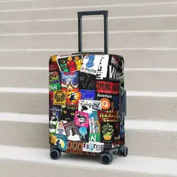 Music Collage Suitcase Cover Broadway Cruise Trip Protection Vacation Practical Luggage Case