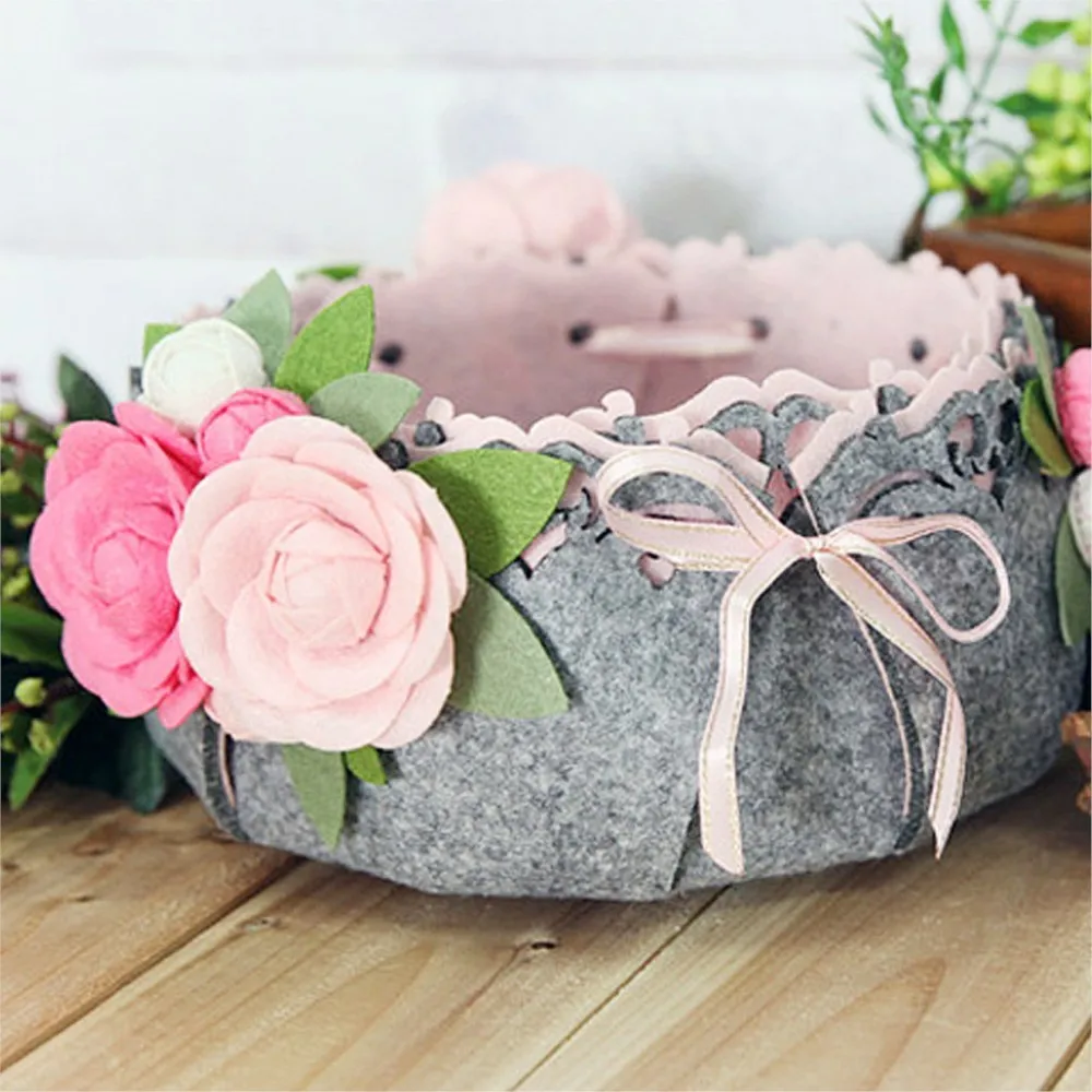 Chainho,DIY Handmade Non-woven Pre-Cut Material Sets,Hand Sewing Felt Fabric,Pre-Cut,Semi Finished Item,Storage Basket Series