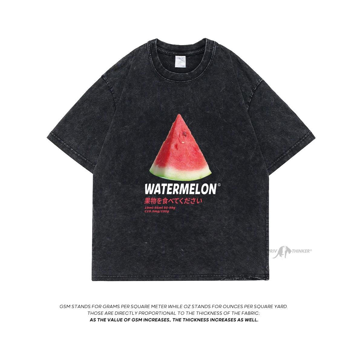 

Extfine WATERMELON Letter Graphic Print Vintage Summer T Shirt For Man Casual Short Sleeve oversized Tshirts Retro Tee Y2k Tops