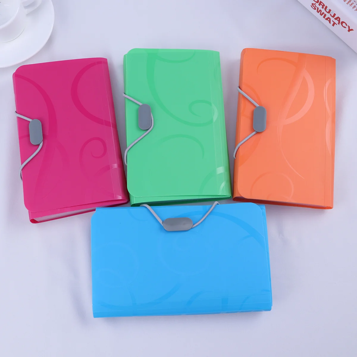 

4pcs Expanding File Folder Accordin File Organizer Portable Multilayer Document Holder for Receipts Coupon Checks Office Filing