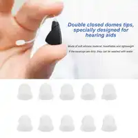 10pcs Hearing Aid Domes Double Bass Domes Earplug Silicone Anti Static Eartips Replacement Hearing Aid Accessory 1