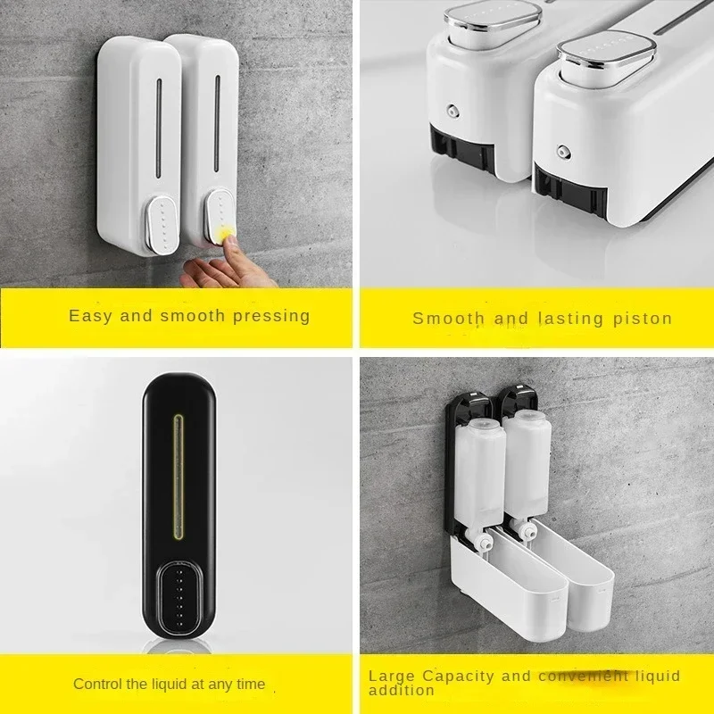 Description Picture 5 of item300ml Wall Mount Soap Dispenser Manual Shampoo Shower Gel Dispenser Lotion Container Liquid Hand Soap Dispenser for Bathroom
