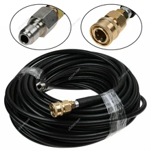  5800PSI 30M Extension High Pressure Washer Hose Pipe 3/8 Washer Tube Quick Connect For Sewer Drain Water Cleaning Car 