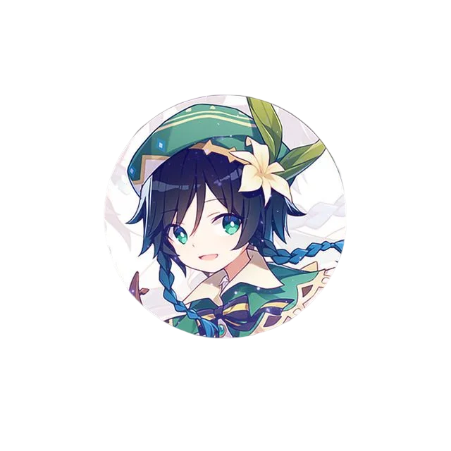 58mm Game Genshin Impact Brooch Pins Anime Badge Cosplay Ganyu Xiao Zhongli  Accessories For Clothes Backpack Decoration Gift Venti