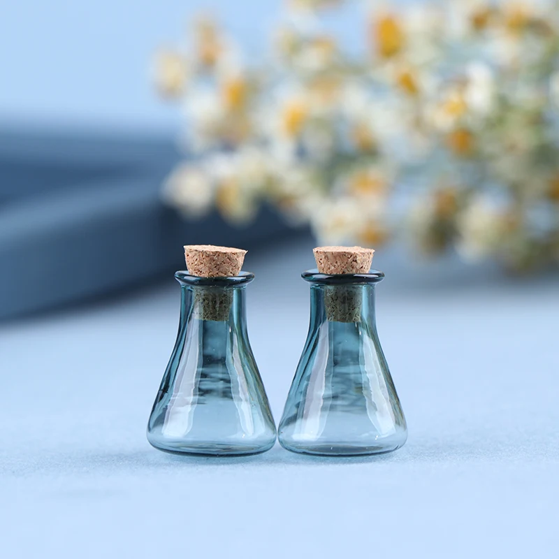 2-Piece Miniature Glass Wishing Bottles & Storage Jars Set