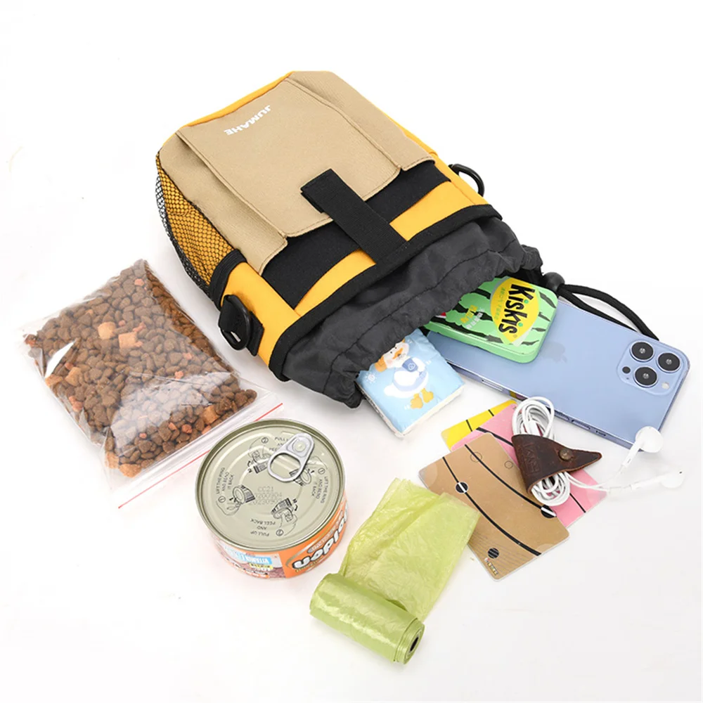 Dog Treat Bag Fashion Pet Training Shoulder Bag Dog Snack Pocket Portable Pet Poop Pouch Outdoor Storage Supplies Large Capacity