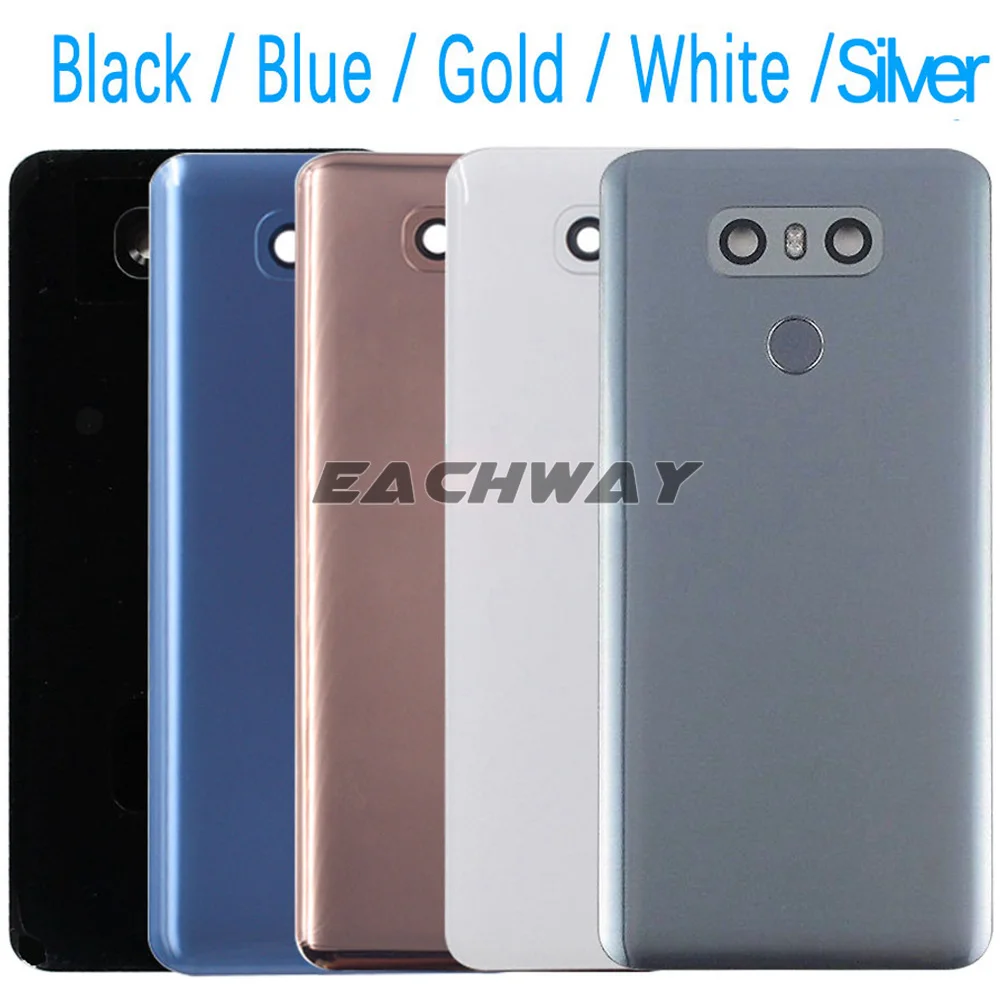 후면 하우징 후면 케이스 및 터치 ID 버튼 카메라 렌즈용 유리 배터리 커버, LG G6 H870 H870DS H871 H872 H873 LS993 US997 VS998