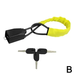 Enhanced Vehicle Anti - Theft Lock Combo - Premium Braided Steel Security (YELLOW)