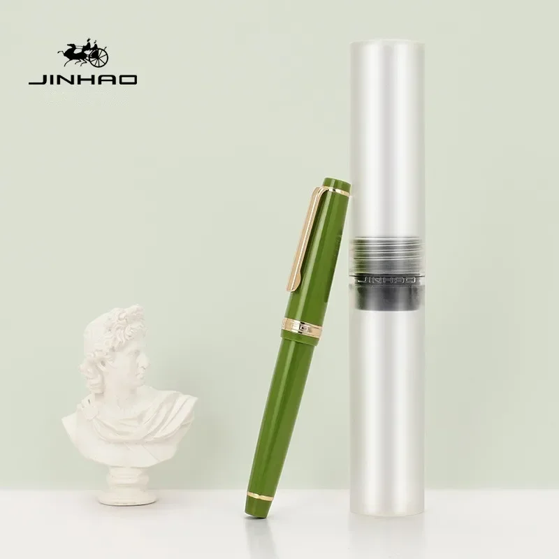 Luxury Acrylic Fountain Pen with Golden Clip - Elegant Writing Instrument