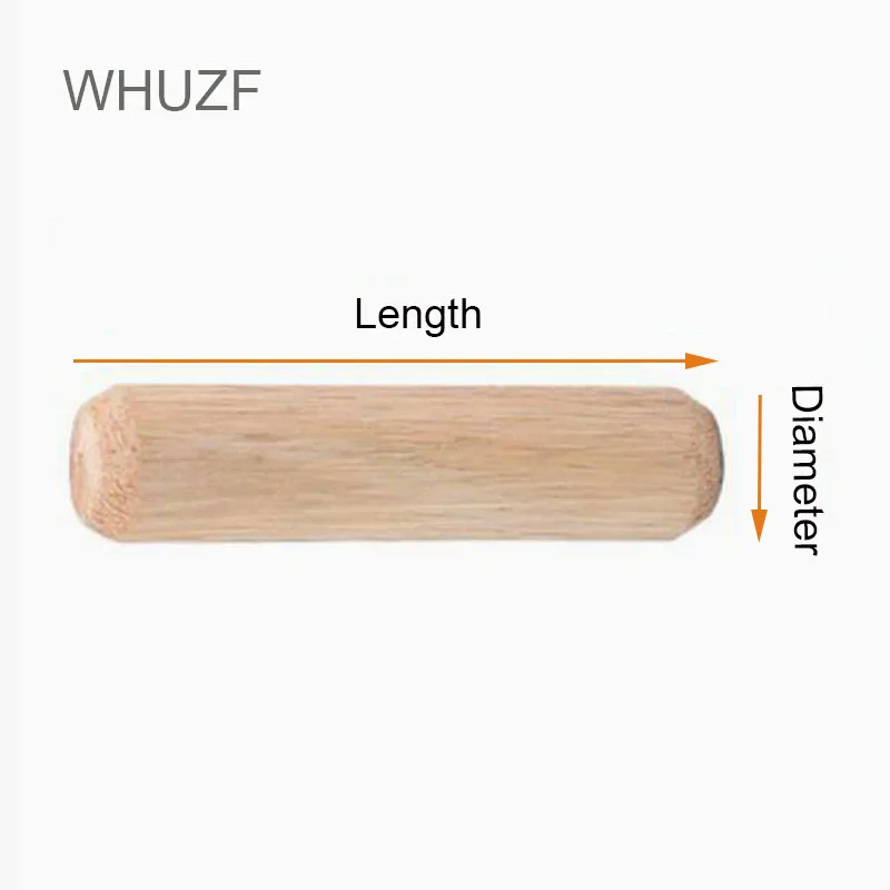 WHUZF M6/M8/M10*L mm Wooden Dowel Cabinet Drawer Round Fluted Wood Craft Dowel Pins Rods Set Furniture Fitting Wooden Dowel Pins