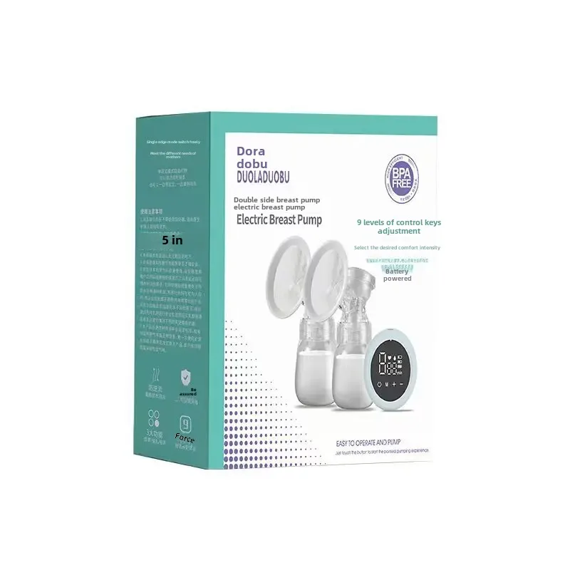 Dual-Side Electric Breast Pump Adjustable 9-Speed Midwife-Grade Manual Pump For Postpartum Mothers Babies