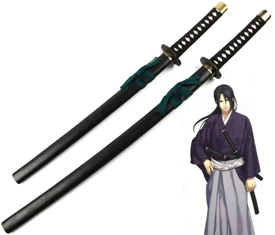 Hakuouki Okita Souji / Hajime Saito / Hijikata Pcba Izo Prop Arma Katana In Legno 100Cm 80Cm Cosplay Prop Samurai Sword