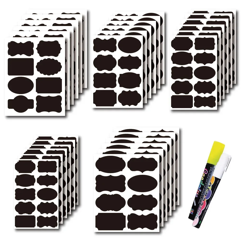 Description Picture 2 of itemChalkboard Label Blackboard Spice Sticker Reusable Jam Labels Kitchen Stickers Organizer Wall Sticker Home Decor