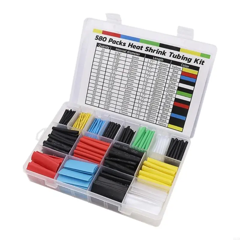 462D Convenient Heat Shrink Tubing Set Wear Resistance for Various Applications