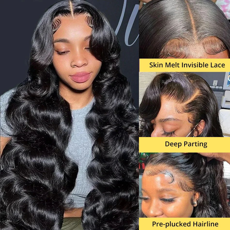 Human Hair Lace Front Wigs 30 40 Inch 250 Density 13x6 13x4 for Women