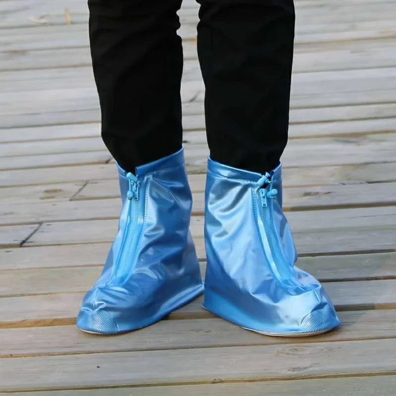 M Silicone Waterproof Shoe Cover Unisex Reusable Zipper Transparent Rain Boot Overlay Outdoor Antifouling Rain and Snow