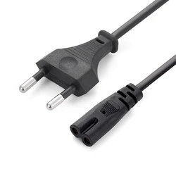 Durable 1.5M EU 2-Pin Power Extension Cable (Black 1.5m)