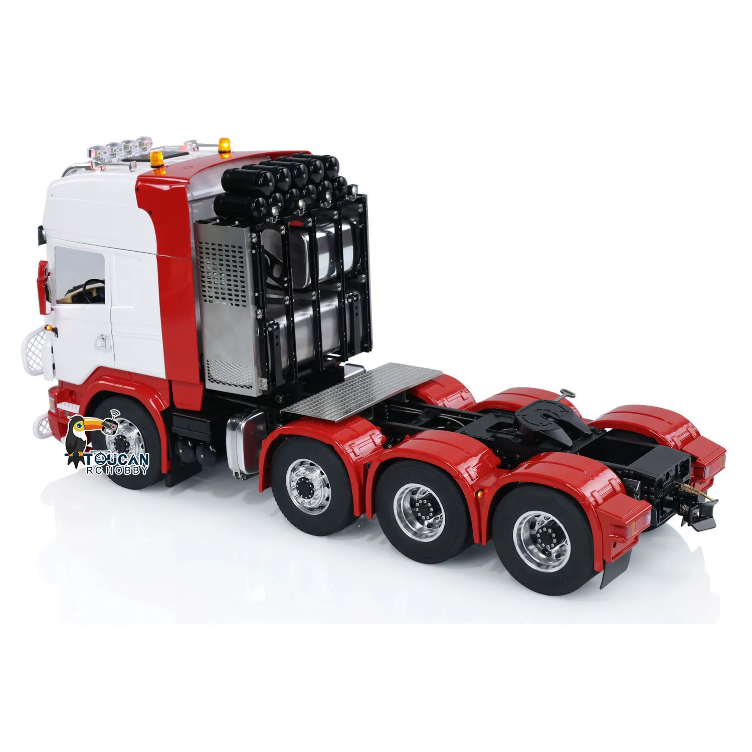 1/14 LESU 8X8 RC Tractor Truck Metal TOUCAN DIY Ready to GO Radio Car 2-speed Transmission Light Sound Vehicle Model THZH1873 5