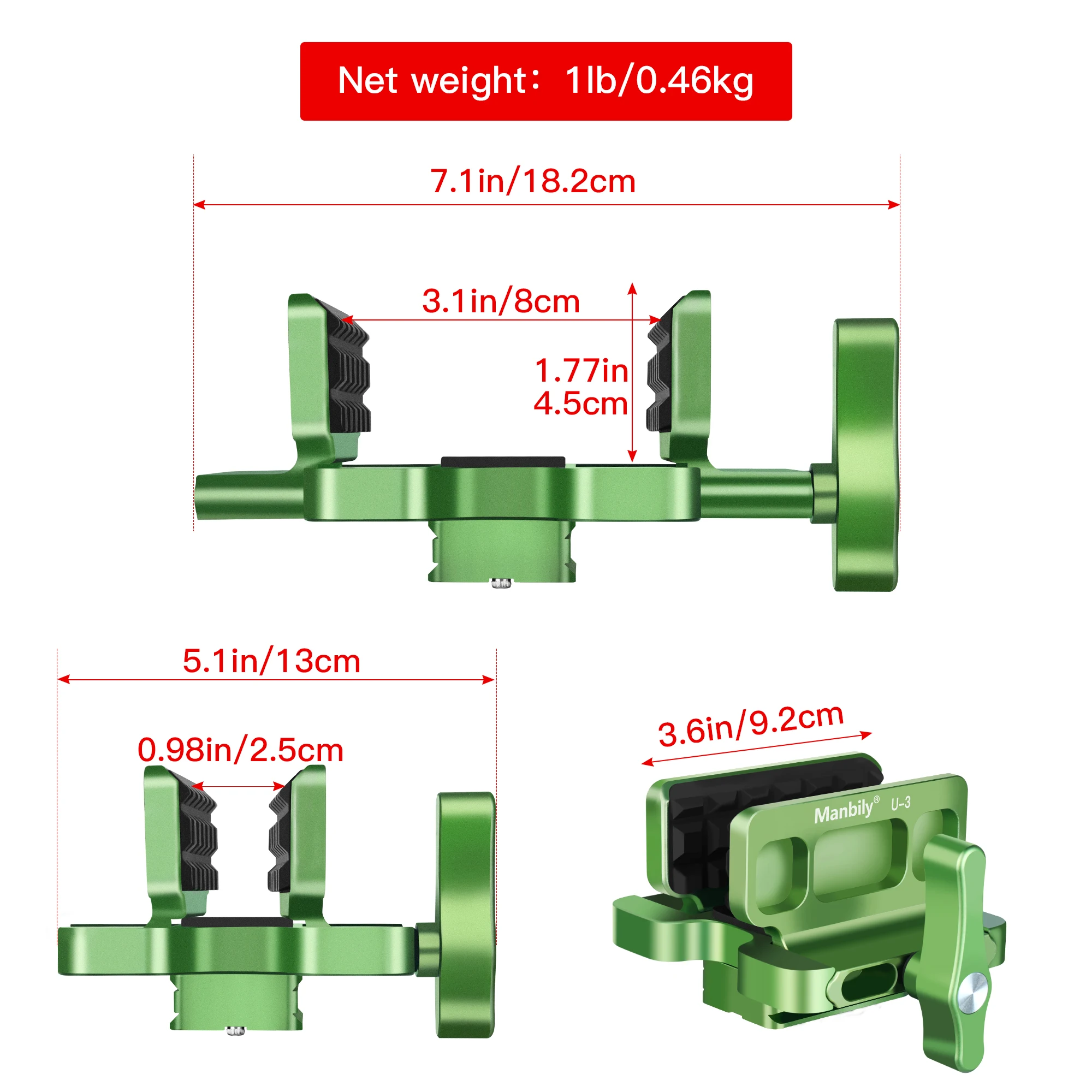 Tripod Adapter Mount Rifle Clip Adapter Manbily Rifle Saddle Clamp For Hunting Monopods Tripods Aluminium Shooting Rest Adapter Tripod Mount Outdoors Supplies With Arca
