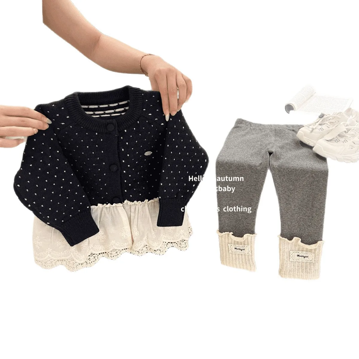 Girls Lace Sweater Set 6