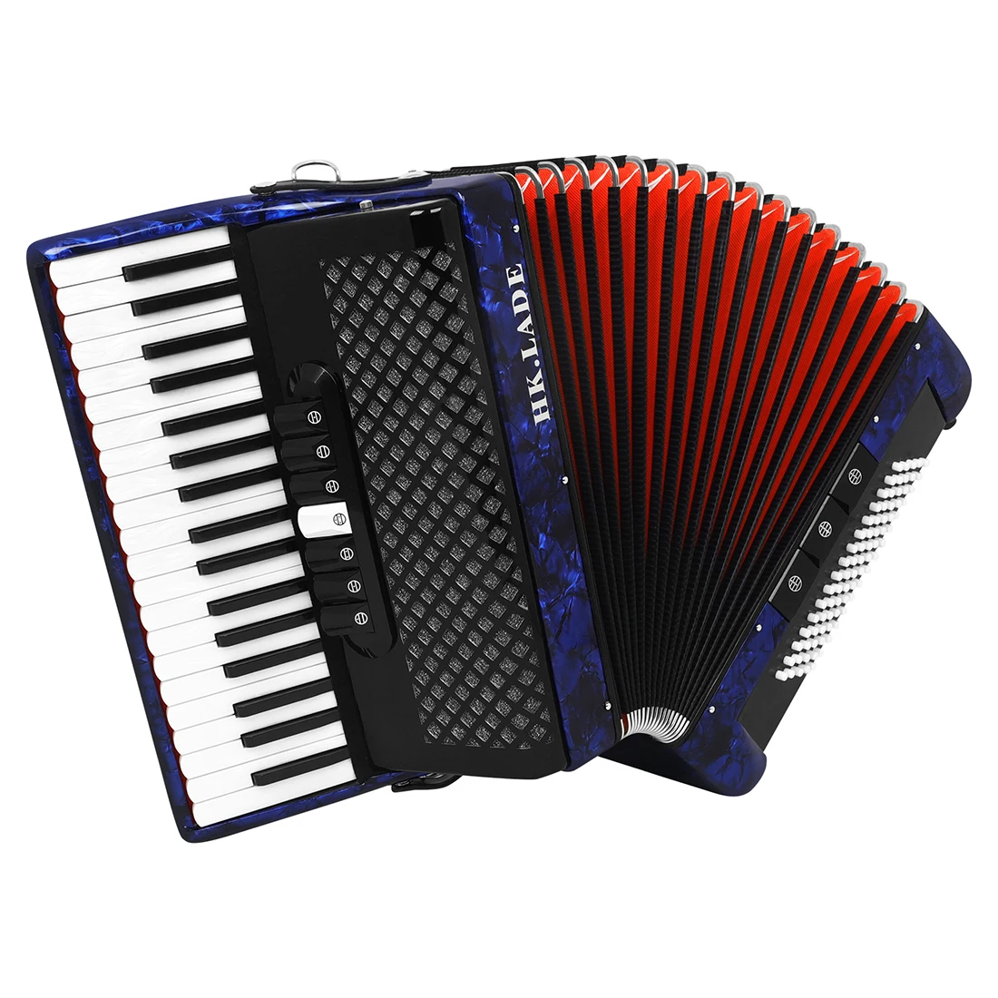 HK&middot;LADE Accordion 37 Keys 80 Bass Accordion With Strap Bag Professional Keyboard Instrument For Grading Performance/Teaching