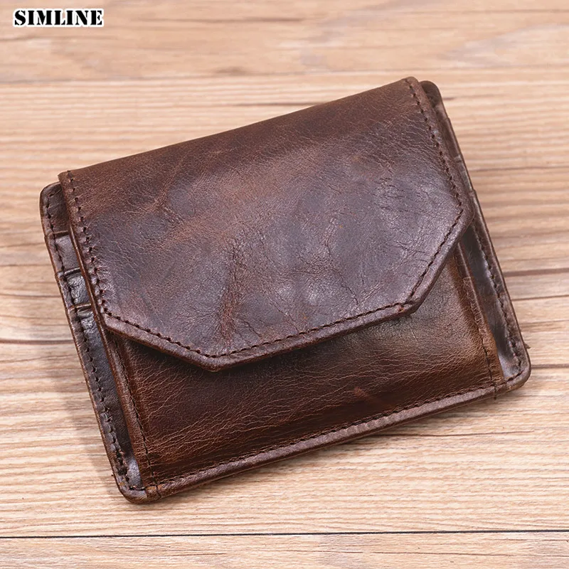 Leather Wallet Short Wallet Mens Wallet Card Holder Wallet For Men