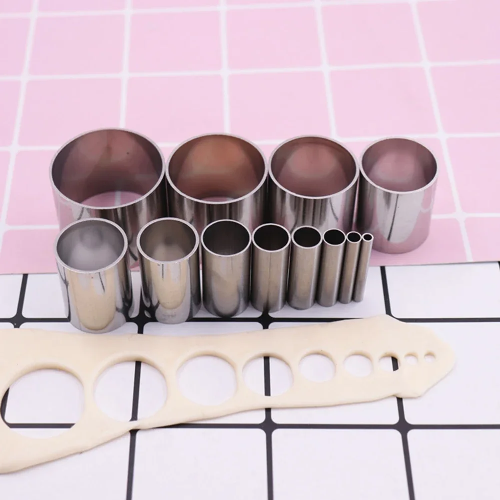 Leather craft tools leather sewing tools Leather Cutting Die Circle Stencil Cutter Mold Round Hollow Hole Punch Set 12Pcs/Set