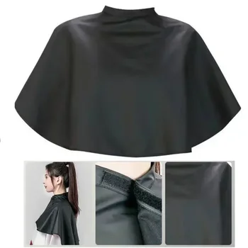 Strumenti per tinture per capelli Corto quadrato Nero Impermeabile Parrucchiere Barbiere Taglio capelli Mantella Avvolgimento in tessuto Mantella per parrucchiere Barbiere