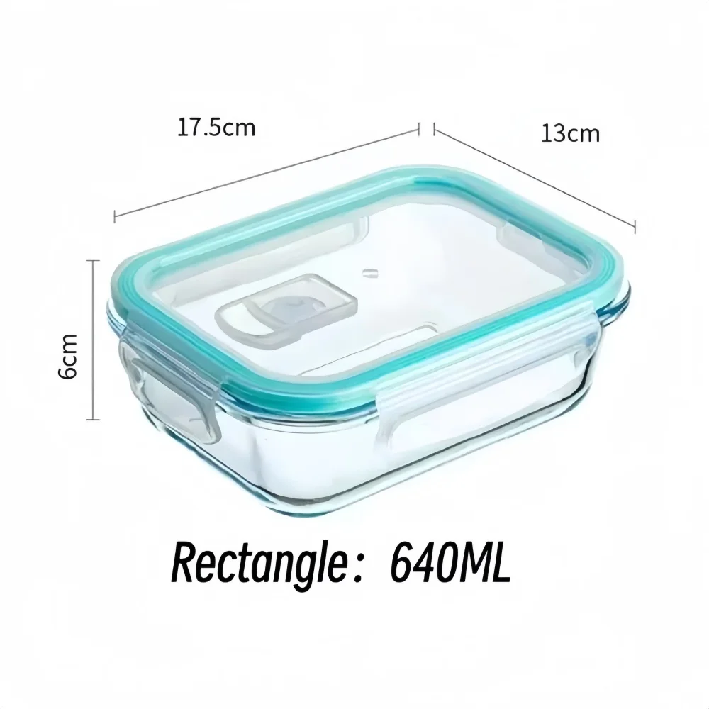 Glass Meal Prep Containers with Locking Lids - Airtight, Microwave & Dishwasher Safe Bento Box