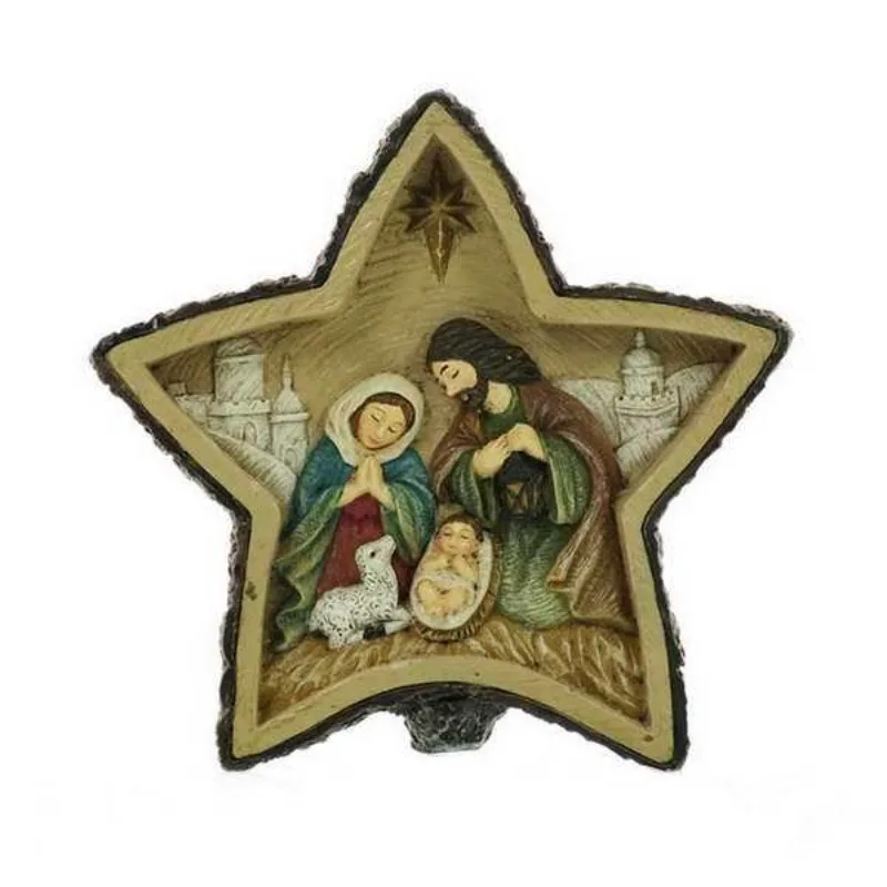 Christmas Scene Figurine Home Decor Gifts - Resin Craft Nativity Set for Cross-Border Parties - Practical Convenient Home Accent