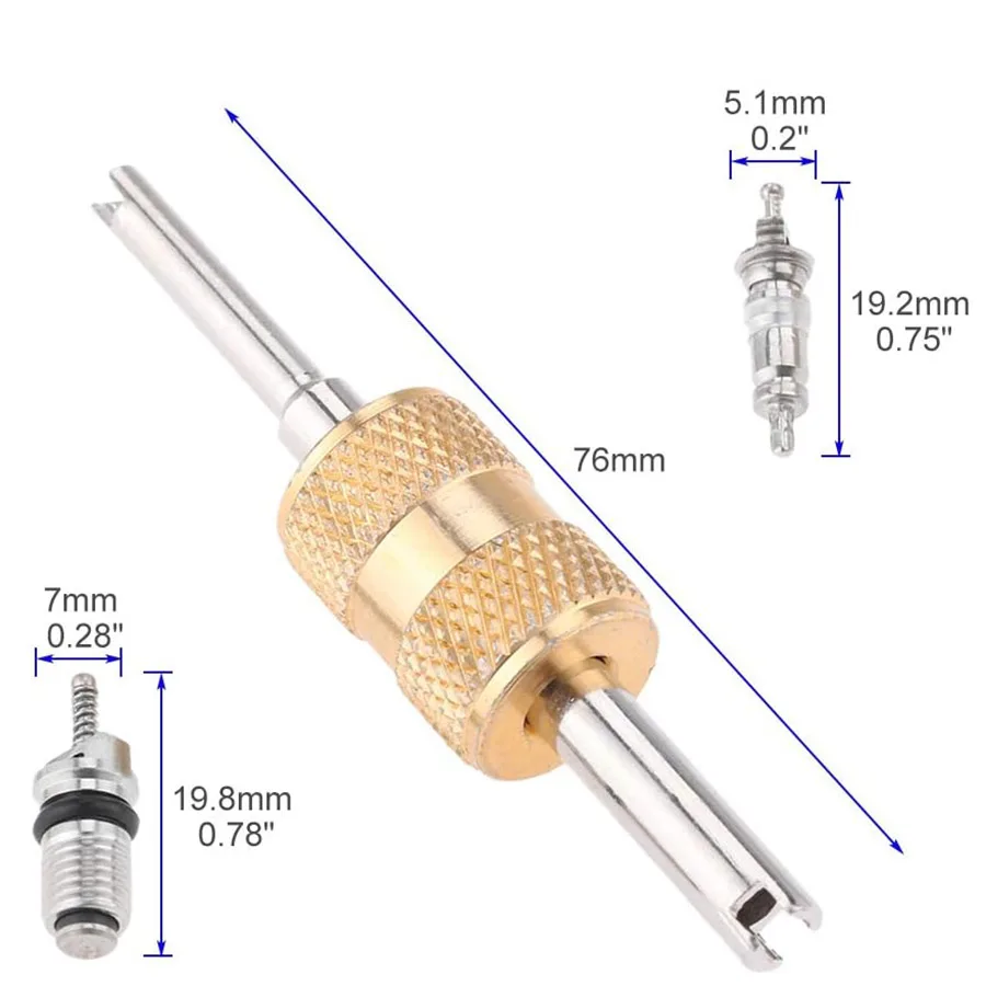 29Pcs 에어컨 밸브 코어 키트 Schrader 코어 액세서리 A/C R12 R134a 냉동 리무버 도구 HVAC 시스템 씰 캡