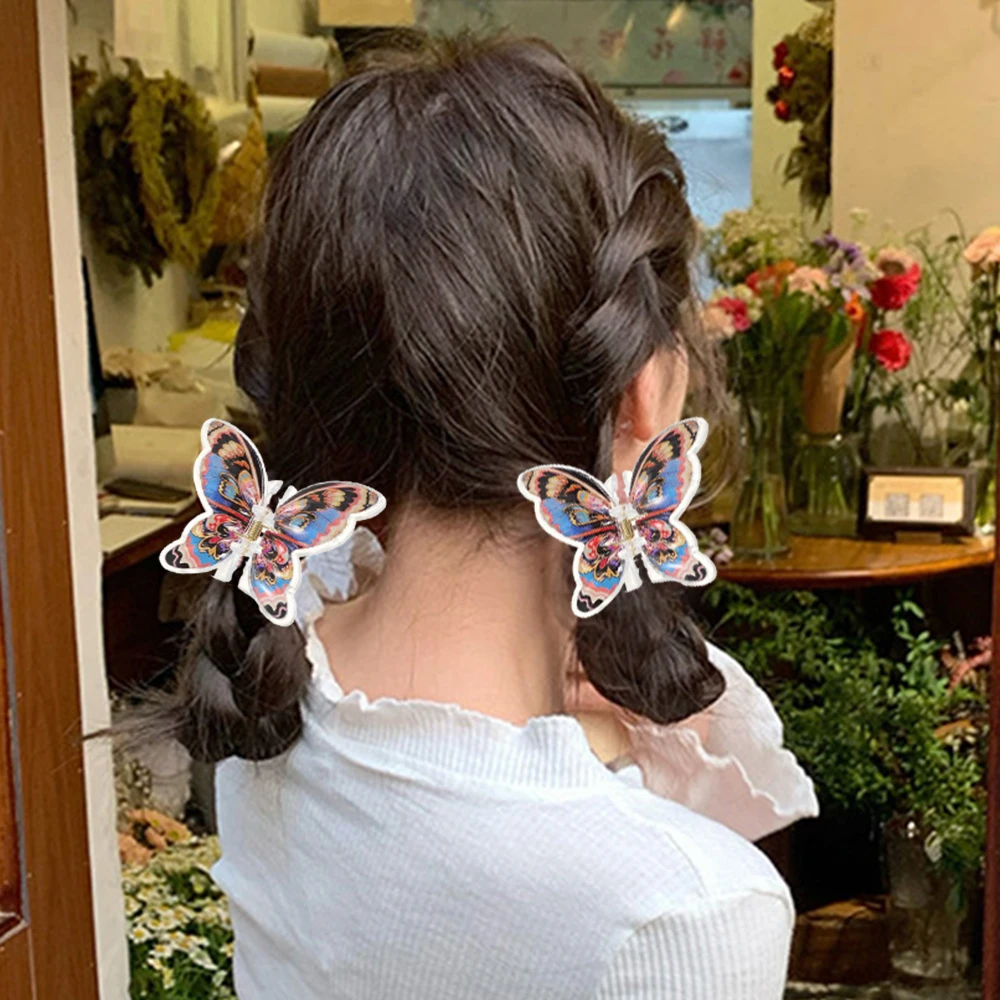 French Retro Butterfly Hair Clips Back of the Head Hair Claws Sweet Coiled Hairpin Women Lady Girl Headwear Hair Styling Tools
