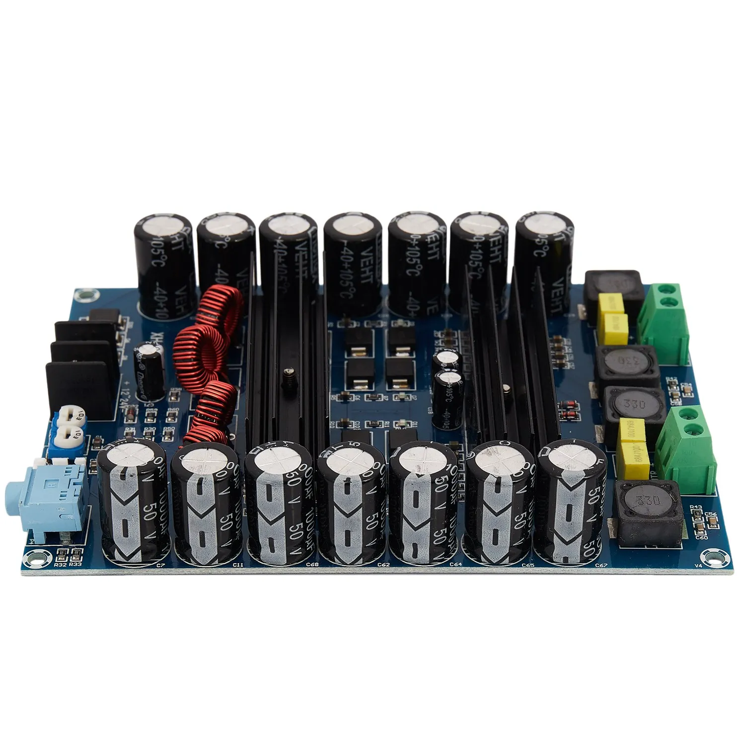 ABUOXH-M641 TPA3116D2 DC12V 24V 150W X 2 Audio Digital High Power 2 Channels Car Amplifier with Boost Board G2-010