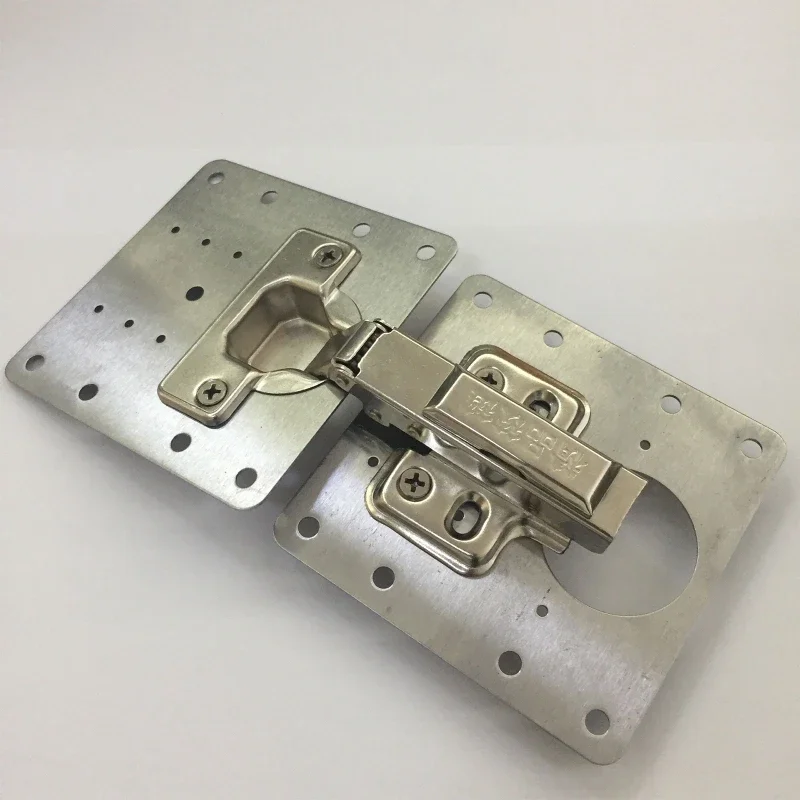 Description Picture 3 of item4 Pieces Hinge Repair Plate Cabinet Repair Bracket for Protecting Wooden Cabinet Cupboard Door Stainless Steel Dropshipping