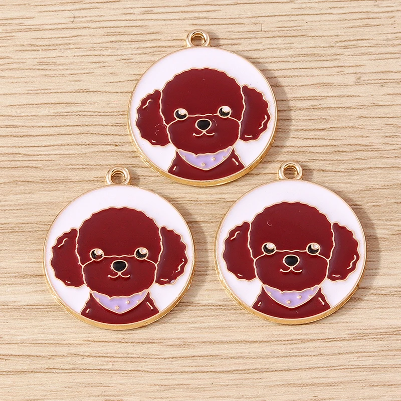 10 Stück Cartoon Tier Charms Emaille Hund Charms Anhänger für Schmuckherstellung Tropfen Ohrringe Halskette Armbänder DIY Bastelbedarf – Detail 11