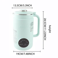 Machine à lait de soja 8-en-1, mixeur programmable avec écran numérique, 12 lames en acier inoxydable, nettoyage automatique, fonction maintien au chaud 8h 3