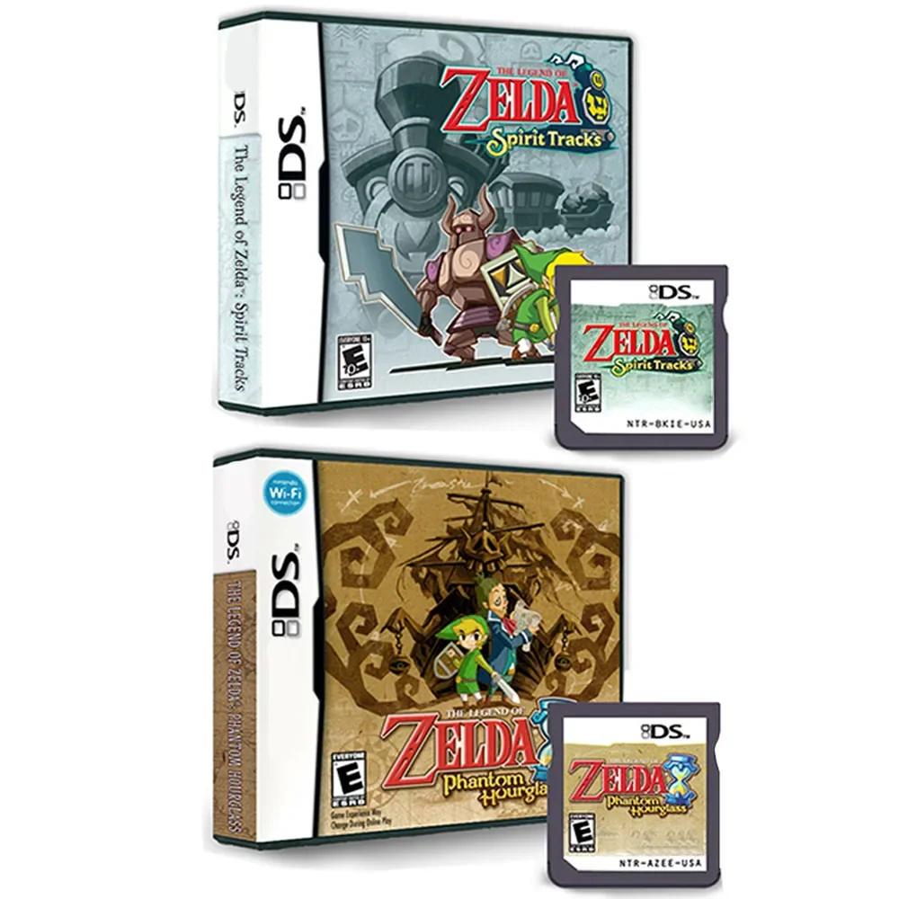 Boxed NDS Game Card Legend of Zelda Phantom Hourglass/Spirit Tracks USA Version (R4 Version) No manual