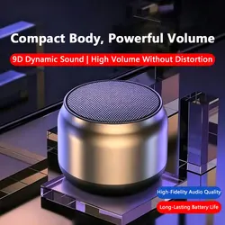 Compact Wireless Bluetooth Speaker for Versatile Home and On - the - Go Use (Golden)