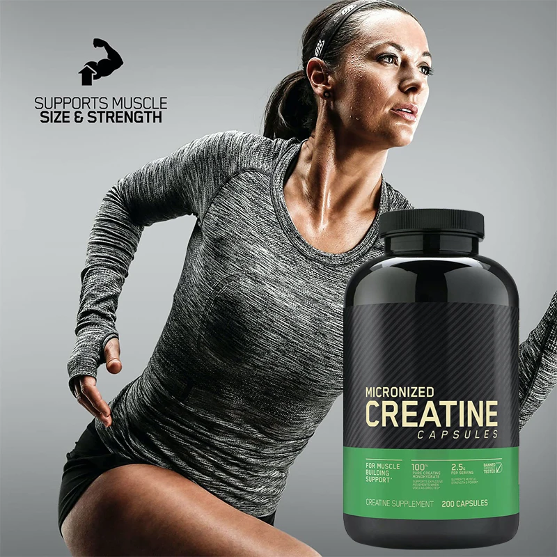 60 Pills Creatine Monohydrate Capsule Exercise Fitness Muscle Growth Strength Health Food creatine monohydrate capsule