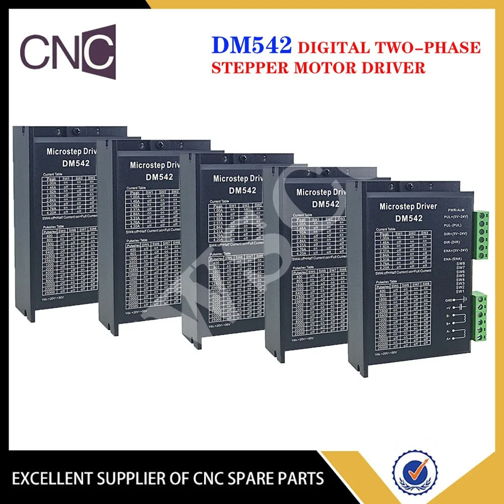 

5Pcs DM542 2 Phase Digital Stepper Motor Driver for NEMA 17 23 34 Series Stepper Motor CNC Machine 3d Printer