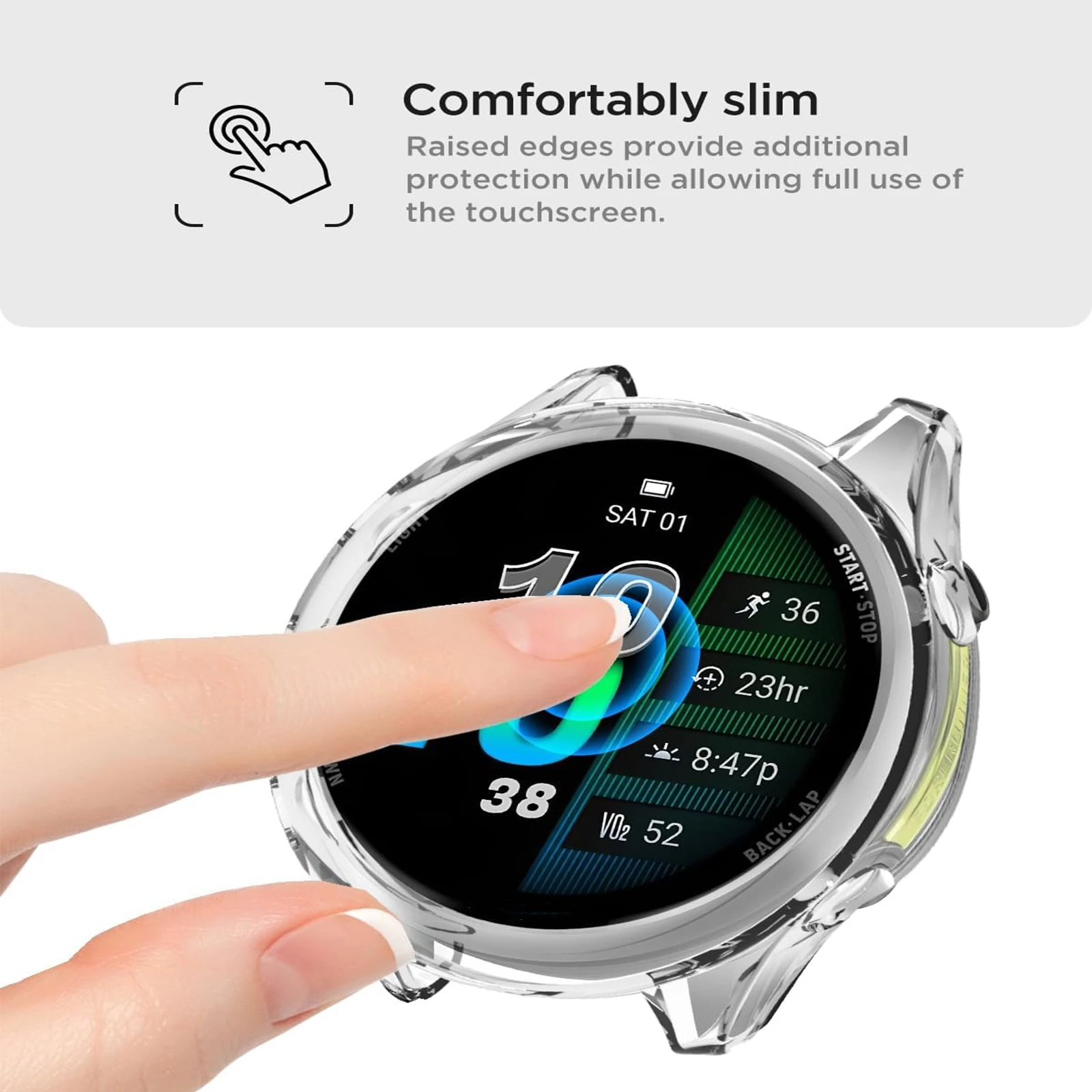 Premium Clear TPU Watch Case with Screen Protector